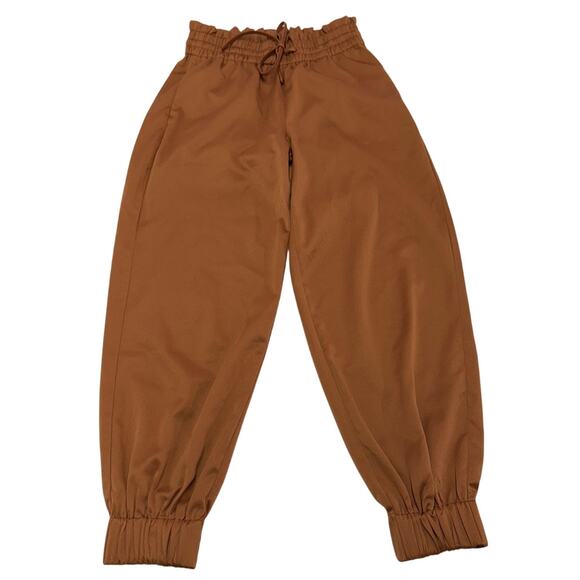 Aerie Pants Womens X Small Orange Satin‎ Joggers High Rise - Picture 1 of 7